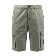 Bomuld Bermuda Shorts med Logo Patch