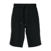 Sort Bomuld/Polyester Shorts i Regular Fit