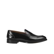 Herres læder loafer | sort