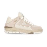 Beige Sneakers med Tech Fabric