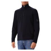 Blå Polo Krave Sweater