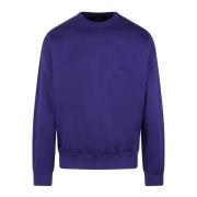 Terry Crew Sweatshirt med Satin Logo