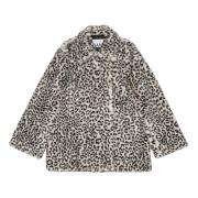 Leopard Print Faux Fur Jacket