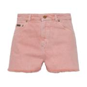 Denim shorts med vintage effekt