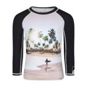 Anti UV Multifarvet Palm Tree T-shirt