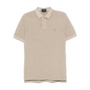 Beige Polo Skjorte med Pony Broderi