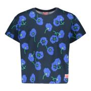 Blomstret bomuld T-shirt