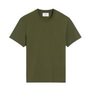 Præget T-shirt i Khaki