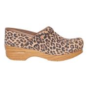 Beige Animal Print Slip-On Sko