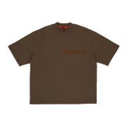 Khaki Herre Tee med 3D Print