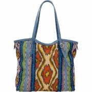 Farverig Patchwork Tote Taske