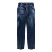 Marineblå Slim Fit Stretch Denim Jeans