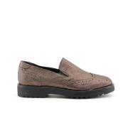 Wingtip Metallic Læder Loafers