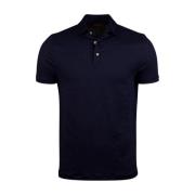 Linen Polo Shirt Navy