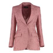 Jacquard Blazer med Reverskrave