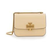 Eleanor Hvid Crossbody Taske med Logo