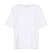 Broderet Tee Top Bright White