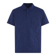 Jacquard Polo Blå