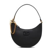 Sort V-Sling Mini Hobo Taske