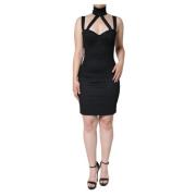 Sort Cut Out Bodycon Mini Kjole