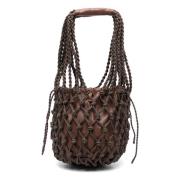 Macrame spand taske i Choco