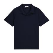 Navy Blue Polo Shirt Cotton Jersey