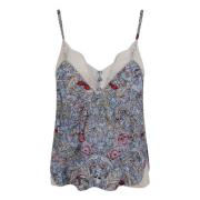 Blød Britiske Blomster Crepe Top