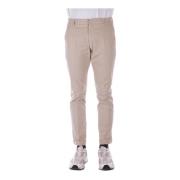 Beige Slim Fit Bukser med Logo