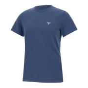 Tartan Sports T-shirt med Logo Broderi