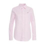 Rose Stribet Slim Fit Skjorte