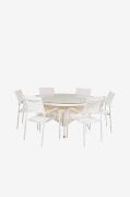 Spisegruppe Volta med 6 spisebordsstole Santorini