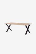 Spisebord Exxet 210 cm med X-ben i metal