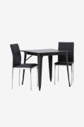 Venture Home - Spisegruppe Tempe med 2 stole Lily - Sort - Spisegruppe...