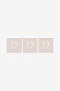 Paperproducts Design - Servietter Pure Heart 33x33 cm Taupe 3 stk. 20-...