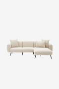 Hanah Home - Hjørnesofa - Side Højre - Beige - 3-pers. sofaer - - Home...