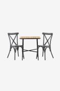 Venture Home - Spisegruppe Holmbeck med 2 spisebordsstole Tablas - Nat...