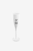 Koziol - Champagneglas Med Print 6-pak CHEERS 100ml - Hvid - Vinglas -...