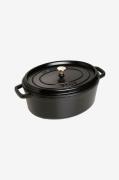 Staub - Gryde La Cocotte oval 33 cm, 6,7 l - Sort - Gryder & kasseroll...