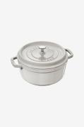 Staub - Gryde La Cocotte rund 20 cm, 2,2 l - Grå - Gryder & kasserolle...