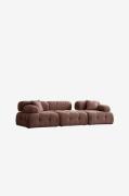 Hanah Home - 3-sæders sofa Puca - Brun - 3-pers. sofaer - - Homeroom