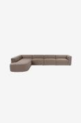 Hanah Home - Hjørnesofa Mora - Brun - Sofaer med chaiselong - - Homero...