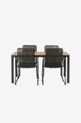 Venture Home - Spisegruppe Break med 4 stole Bois - Natur - Spisegrupp...