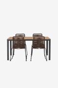 Venture Home - Spisegruppe Break med 4 stole Lindos - Natur - Spisegru...