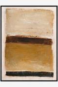 Malerifabrikken - Design Painting / Ochre Square / 90x120 Cm / Sort ra...