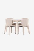 Venture Home - Spisebord Flora med Astoria-stol - Beige - Spisegrupper...