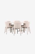 Venture Home - Spisebord Copenhagen med Astoria-stol - Beige - Spisegr...