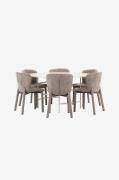 Venture Home - Spisebord Copenhagen med Astoria-stol - Brun - Spisegru...