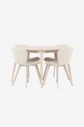 Venture Home - Spisebord Flora med Lilja-stol - Beige - Spisegrupper -...
