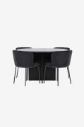 Venture Home - Spisebord Strada med Edina-stol - Sort - Spisegrupper -...