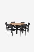 Venture Home - Spisegruppe Mexico med 6 stole Copacabana - Natur - Spi...